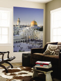 Western Wall and Dome of the Rock Mosque  Jerusalem  Israel