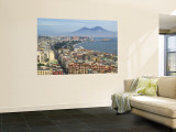 Mt Vesuvius and View over Naples  Campania  Italy