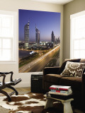 Sheikh Zayad Road and the Emirates Towers  Dubai  United Arab Emirates