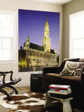 Grand Place  Town Hall  Night View  Brussels  Belgium