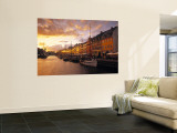Nyhavn Harbour  Copenhagen  Denmark