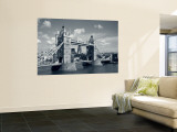 Tower Bridge and Thames River  London  England