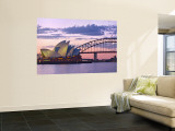 Opera House and Harbour Bridge  Sydney  New South Wales  Australia