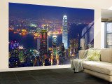 Victoria Harbour and Skyline from the Peak  Hong Kong  China