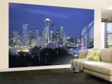 Seattle Skyline Fr Queen Anne Hill  Washington  USA