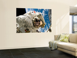 An Astronaut Mission Specialist Participates in the Mission's Extravehicular Activity
