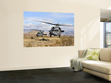 Two HH-60 Pavehawk Helicopters Preparing to Land