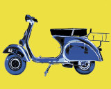 Vespa on Yellow