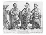 'Three Cherokees Came over from the Head of the River Savannah to London' Austenaco  1730