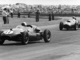 Jack Brabham leads in his Cooper T45  1958 British Grand Prix