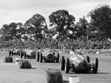 Farina leads the field in his Alfa Romeo 159 during Daily Express Trophy  Silverstone