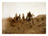 Apaches Desert Rovers- Five Apache on Horseback in Desert  1903