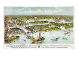 World's Columbian Exposition  Chicago: Grand Birds-Eye View of the Grounds and Buildings  1892