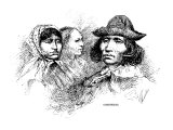 Engraved Portraits of Cherokee Women and a Man  1880