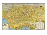 1932 Aerial Map of Greater Los Angeles  the Wonder City of America