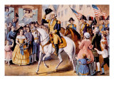George Washington's Entry to Assume Office in New York as America's First President  1789
