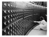 Woman Using the Card Catalog at the Main Reading Room of the Library of Congress  1940