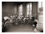 Homeless Men in the Reading Room of a Dime a Night Bowery Lodging House in 1910