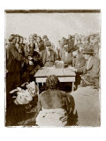 Possible Scene of Federal Payouts to Cherokee Men  1870