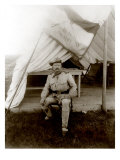 Theodore Roosevelt  Seated at Entrance to Tent Ca 1898