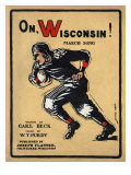 University of Wisconsin Football Player Runs for the End Zone  1910