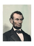 Abraham Lincoln  Hand Colored Lithography Published after Lincoln's Death in 1865