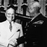 President Harry Truman  Shaking Hands with General George S Patton Jr  1945
