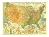United States Of America Map 1923