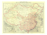 China And Its Territories Map 1912