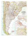 Southern South America Map 1958