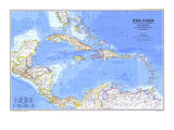 West Indies And Central America Map 1981
