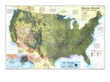 United States  The Physical Landscape Map 1996