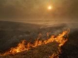 Carefully managed fires sweep across the Flint Hills in spring