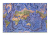 World Ocean Floor Map 1981