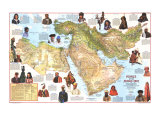 Peoples Of The Middle East Map 1972 Side 1