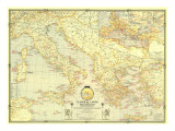 Classical Lands Of The Mediterranean Map 1940