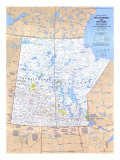 Saskatchewan And Manitoba Canada Map 1979
