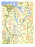 Nile Valley  Land Of The Pharaohs Map 1965