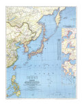 Japan Map 1944 with Asia and the Pacific Ocean