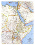 Africa  Countries Of The Nile Map 1963