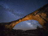 A starry night gleams above Owachomo Bridge