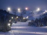 Lighting over the Mt Hood Skibowl night skiing area
