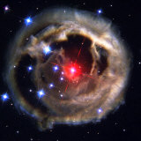 Radiation from a stellar burst ricochets off dust particles