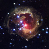 Radiation from a stellar burst ricochets off dust particles