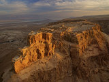 Herod's three-tiered palace cascades down the north face of Masada