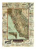 Map of California Roads for Cyclers  c1896