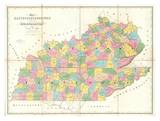 Map of Kentucky and Tennessee  c1839