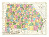 Map of Georgia and Alabama  c1839