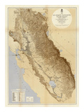 Map of The San Joaquin  Sacramento and Tulare Valleys  c1873