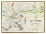 Map of New Orleans and Adjacent Country  c1815